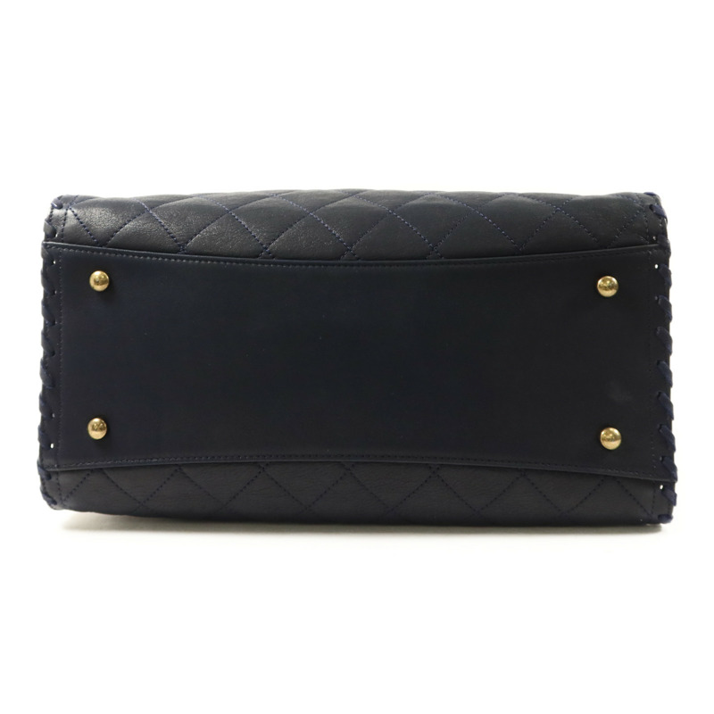CHANEL 牛皮皮革Tote Bag金扣手挽袋-3