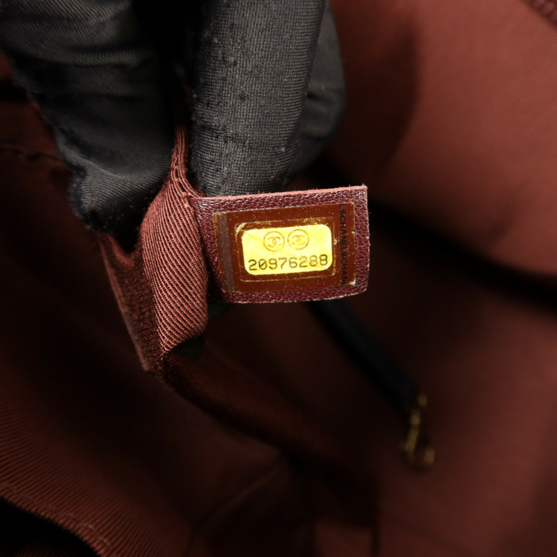 CHANEL 牛皮皮革Tote Bag金扣手挽袋-8