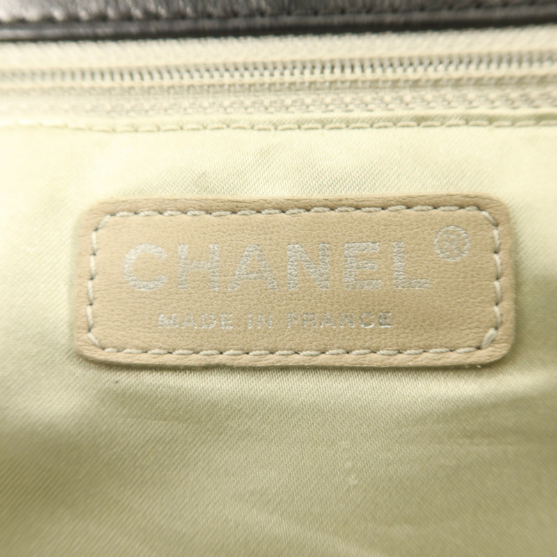 CHANEL 牛皮皮革Handbag銀扣手挽袋-6