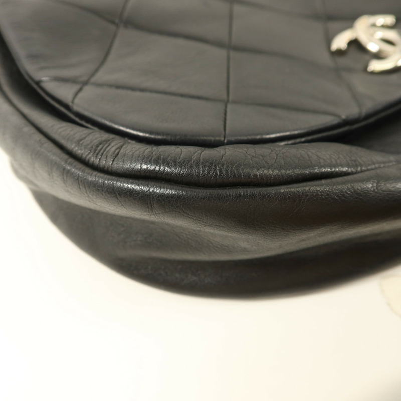 CHANEL 牛皮皮革Handbag銀扣手挽袋-12