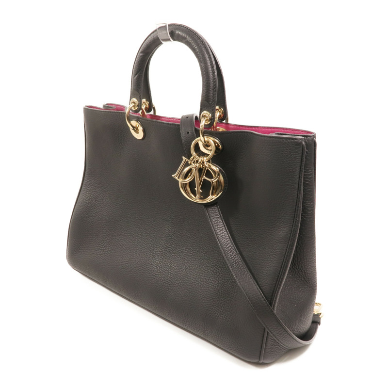 Dior 牛皮皮革Diorssimo金扣手挽肩背兩用袋-2