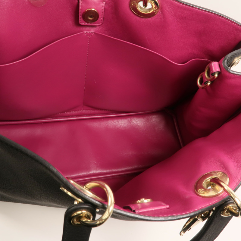 Dior 牛皮皮革Diorssimo金扣手挽肩背兩用袋-4