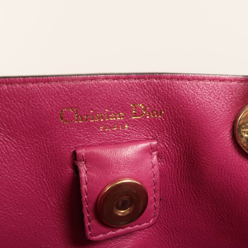 Dior 牛皮皮革Diorssimo金扣手挽肩背兩用袋-5