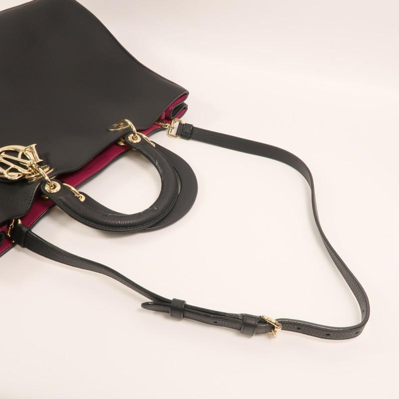 Dior 牛皮皮革Diorssimo金扣手挽肩背兩用袋-7