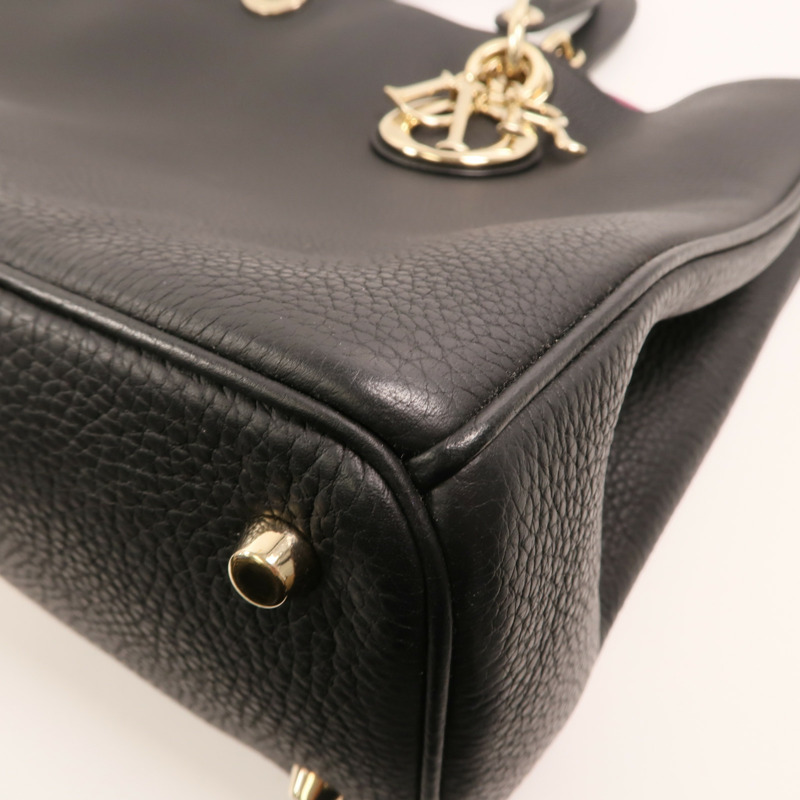 Dior 牛皮皮革Diorssimo金扣手挽肩背兩用袋-8