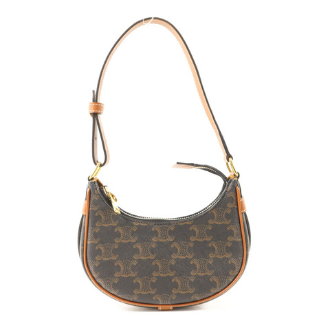 CELINE 塗層帆布Ava Mini金扣手挽袋