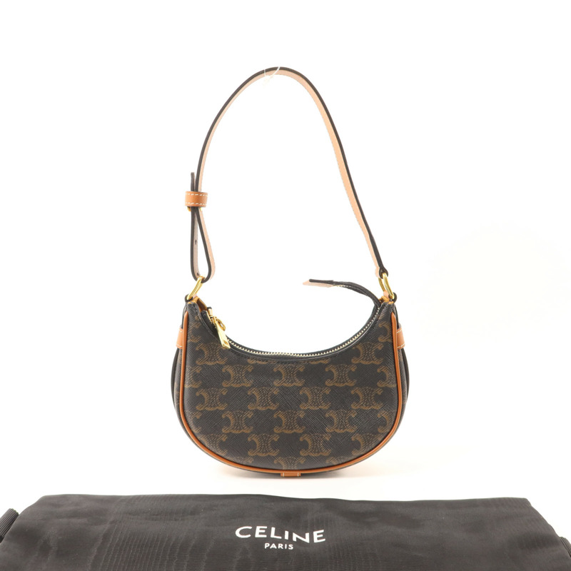 CELINE 塗層帆布Ava Mini金扣手挽袋-9