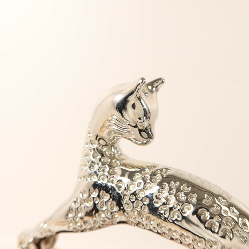 LANVIN 牛皮皮革Hobo Bag With Cat Handle銀扣手挽肩背兩用袋-8