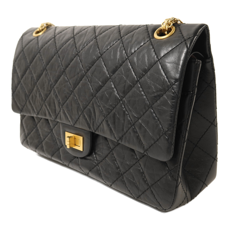 CHANEL 牛皮皮革2.55 Medium金扣鏈帶肩背袋-2