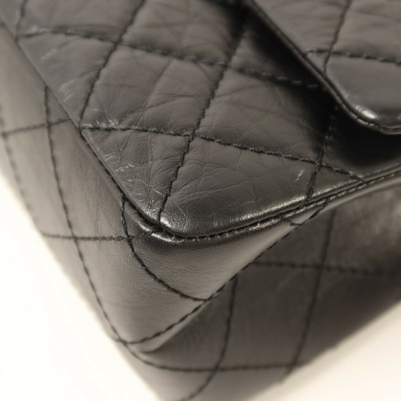 CHANEL 牛皮皮革2.55 Medium金扣鏈帶肩背袋-11