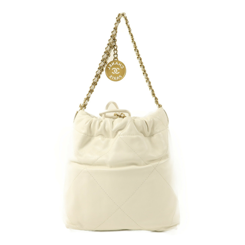 CHANEL 牛皮皮革Chanel 22 Mini金扣手挽肩背兩用袋-1