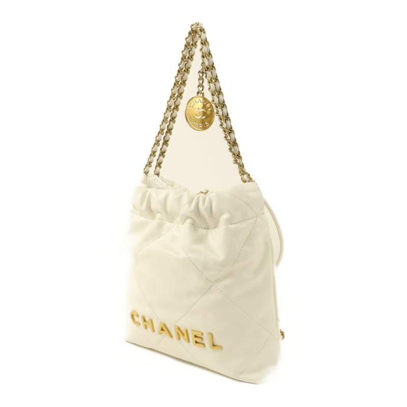 CHANEL 牛皮皮革Chanel 22 Mini金扣手挽肩背兩用袋-2