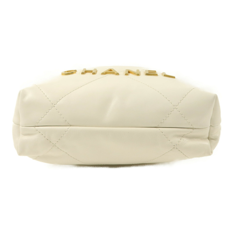 CHANEL 牛皮皮革Chanel 22 Mini金扣手挽肩背兩用袋-3