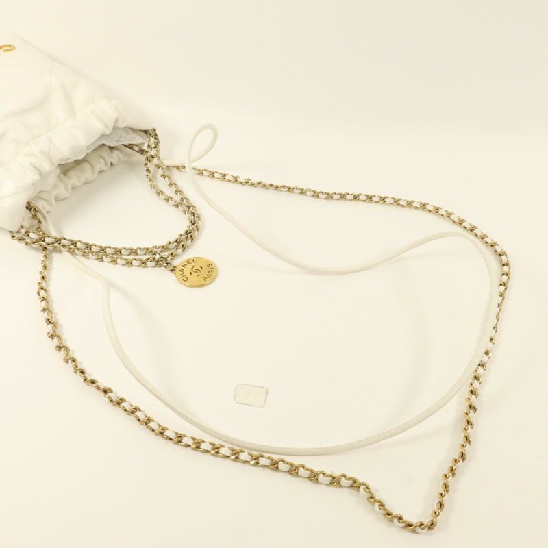 CHANEL 牛皮皮革Chanel 22 Mini金扣手挽肩背兩用袋-4