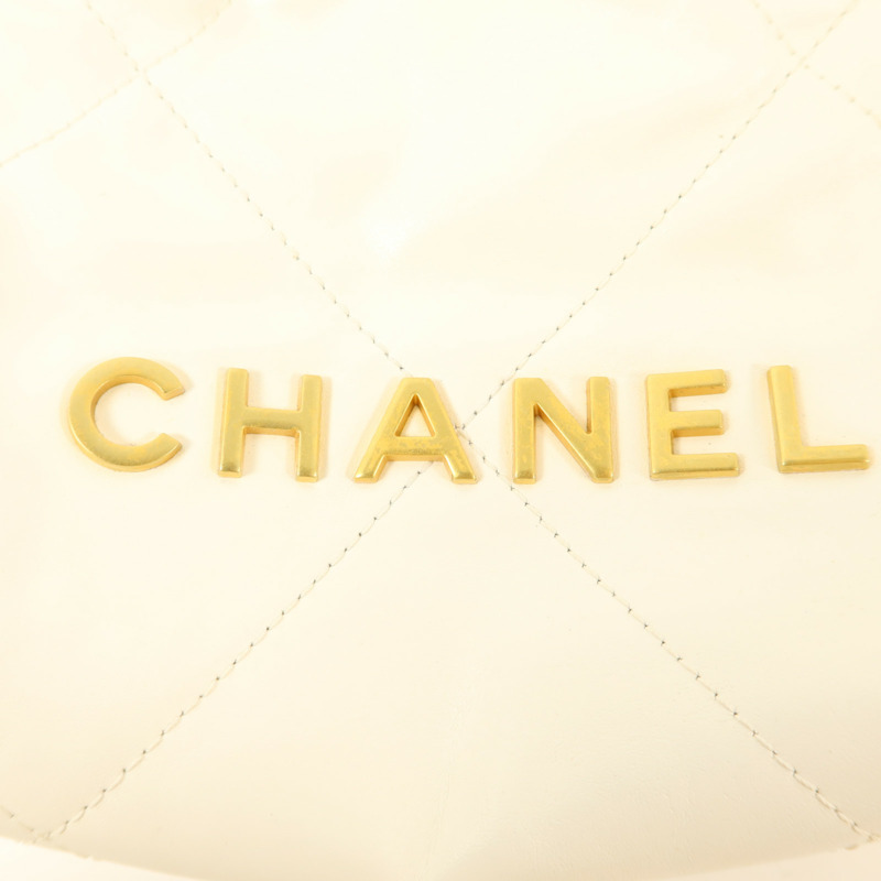 CHANEL 牛皮皮革Chanel 22 Mini金扣手挽肩背兩用袋-9