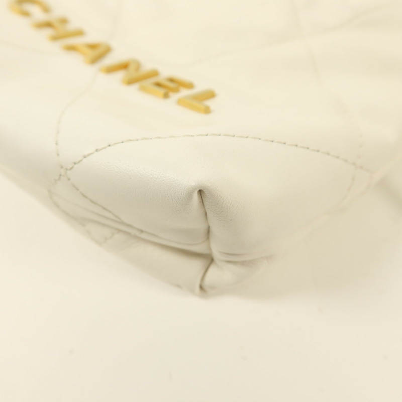 CHANEL 牛皮皮革Chanel 22 Mini金扣手挽肩背兩用袋-10