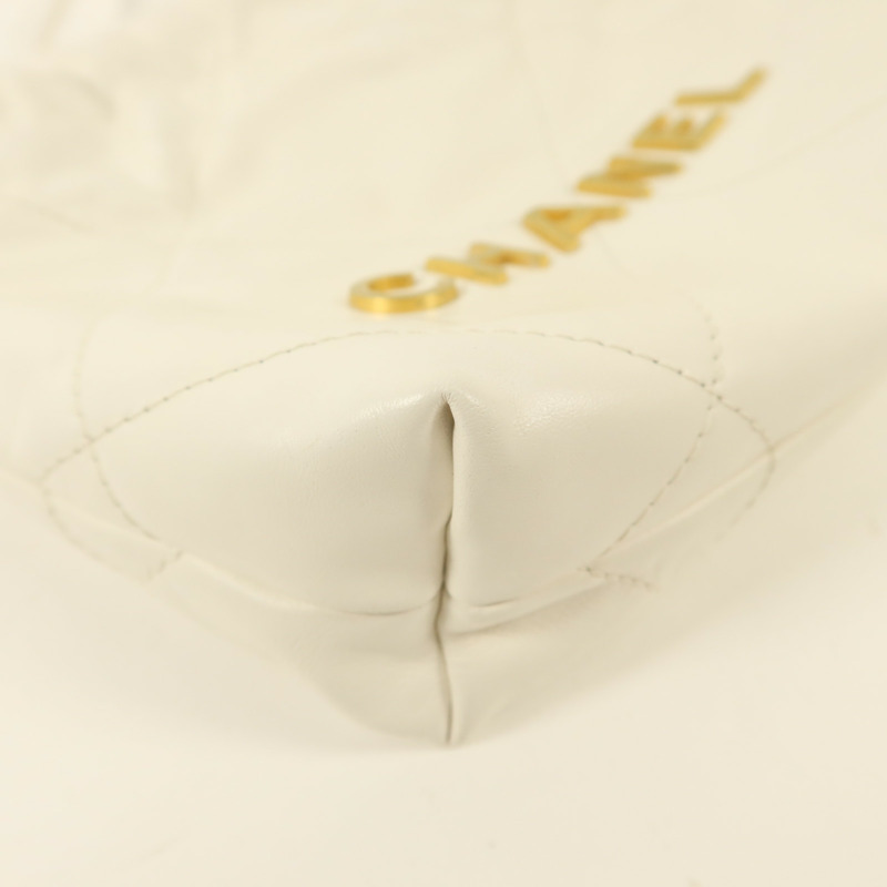 CHANEL 牛皮皮革Chanel 22 Mini金扣手挽肩背兩用袋-11