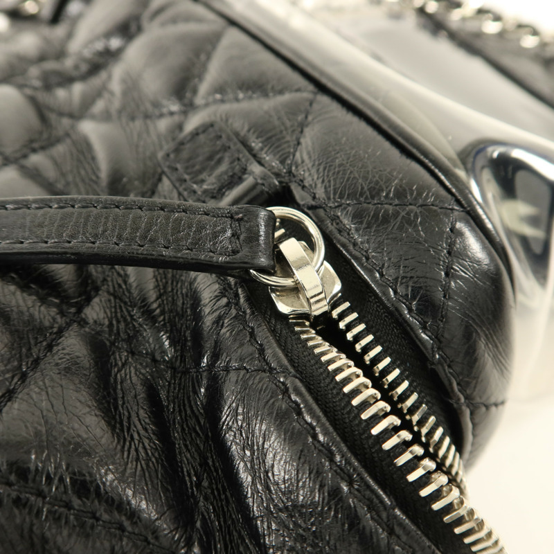 CHANEL PVC/牛皮皮革Shoulder Bag銀扣肩背袋-10