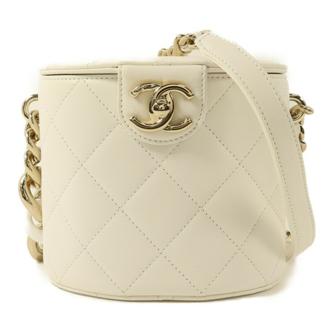 CHANEL 牛皮皮革Shoulder Bag金扣鏈帶肩背袋