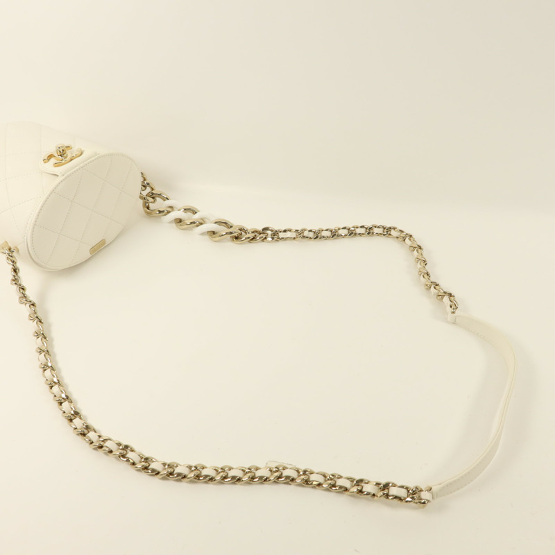 CHANEL 牛皮皮革Shoulder Bag金扣鏈帶肩背袋-4