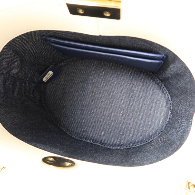 CHANEL 牛皮皮革Shoulder Bag金扣鏈帶肩背袋-5