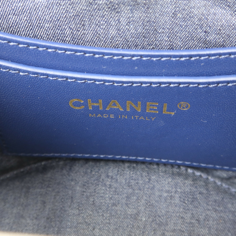 CHANEL 牛皮皮革Shoulder Bag金扣鏈帶肩背袋-6