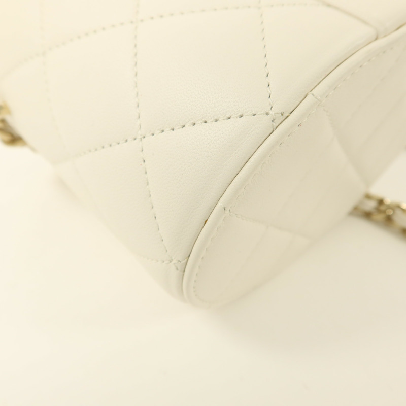 CHANEL 牛皮皮革Shoulder Bag金扣鏈帶肩背袋-14