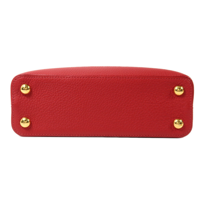 LOUIS VUITTON 牛皮皮革Capucines MM金扣手挽肩背兩用袋-3