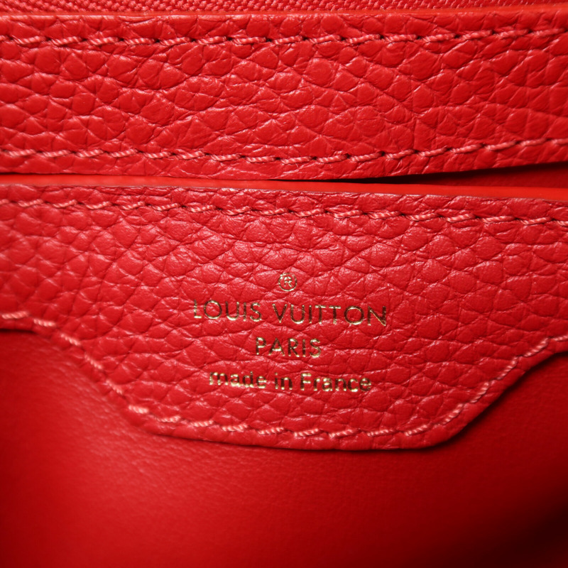 LOUIS VUITTON 牛皮皮革Capucines MM金扣手挽肩背兩用袋-5