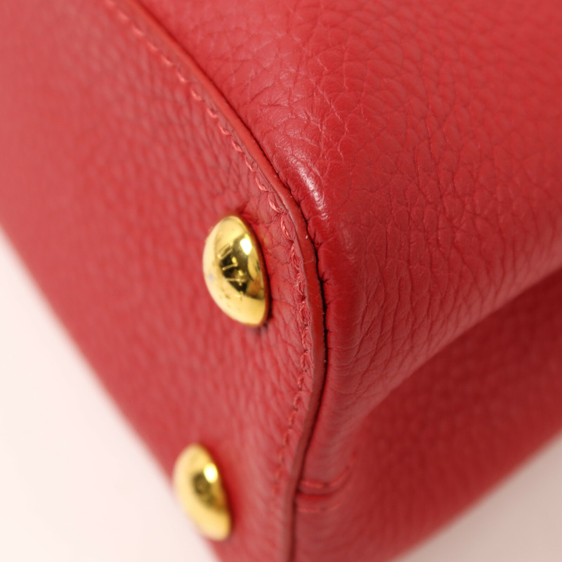LOUIS VUITTON 牛皮皮革Capucines MM金扣手挽肩背兩用袋-12