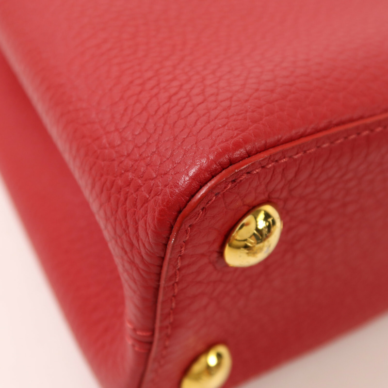 LOUIS VUITTON 牛皮皮革Capucines MM金扣手挽肩背兩用袋-13