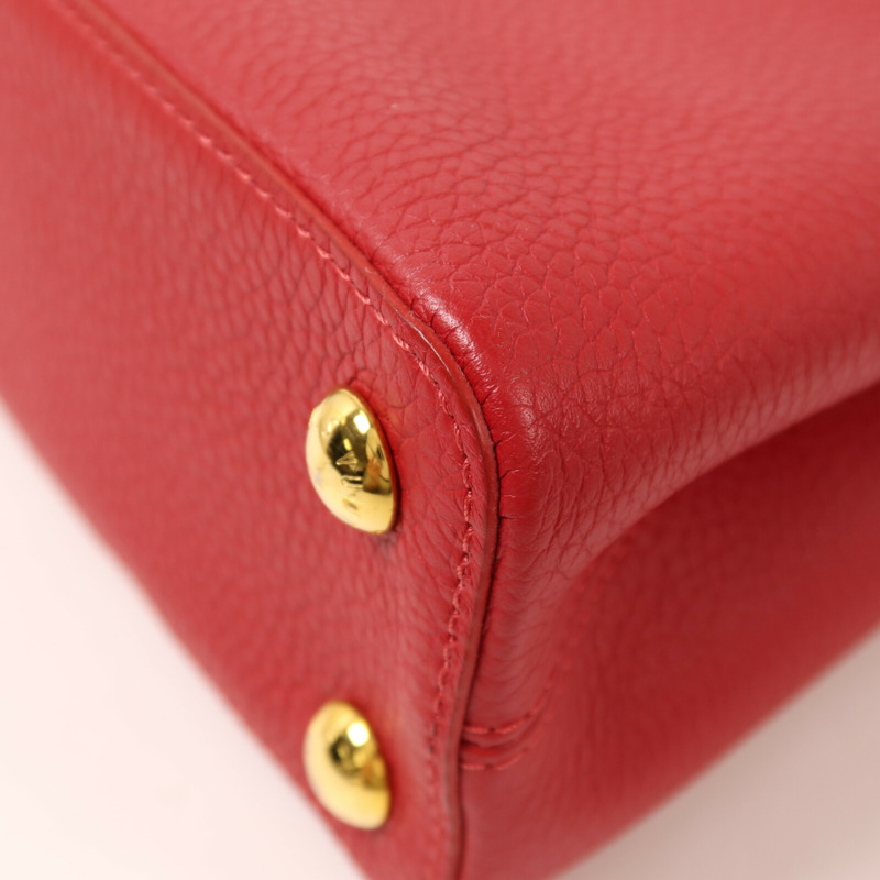 LOUIS VUITTON 牛皮皮革Capucines MM金扣手挽肩背兩用袋-14