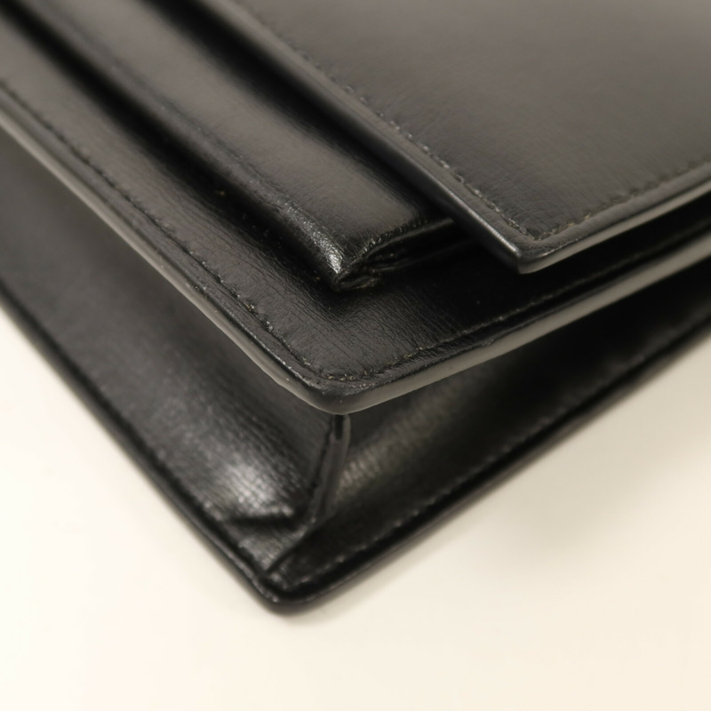 SAINT LAURENT 牛皮皮革Sunset Mini金扣鏈帶手挽肩背兩用袋-10