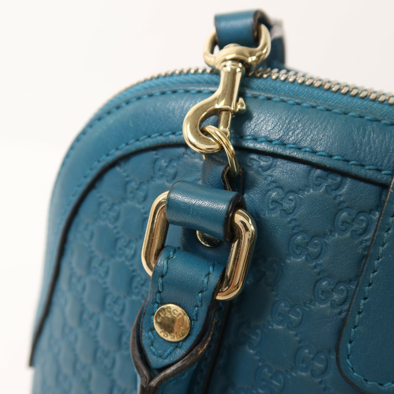 GUCCI 牛皮皮革Mini Dome金扣手挽肩背兩用袋-9