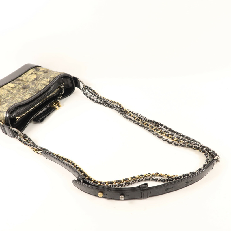 CHANEL 牛皮皮革Gabrielle Small鏈帶肩背袋-9