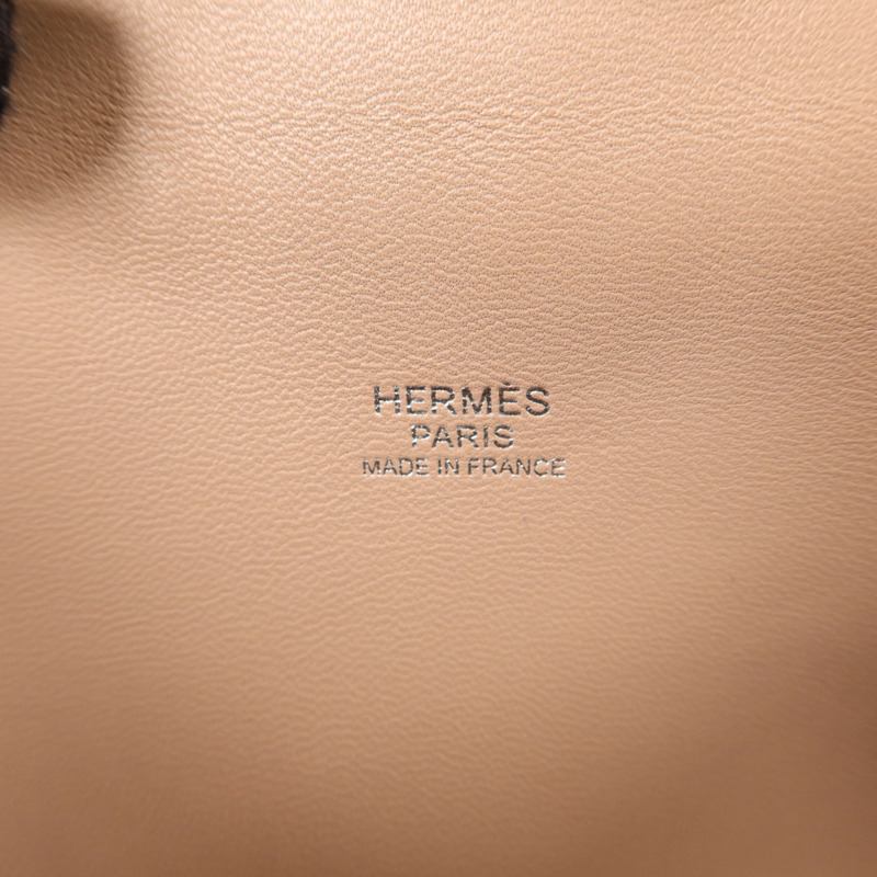 HERMES Evercolor皮革Tool Box 20銀扣手挽肩背兩用袋Glycine-6