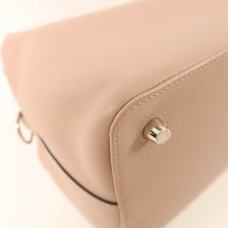 HERMES Evercolor皮革Tool Box 20銀扣手挽肩背兩用袋Glycine-13