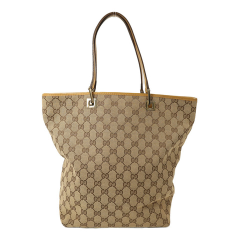 GUCCI 帆布Tote Bag金扣手挽袋