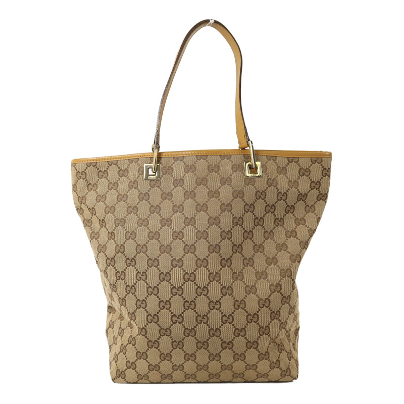 GUCCI 帆布Tote Bag金扣手挽袋-1