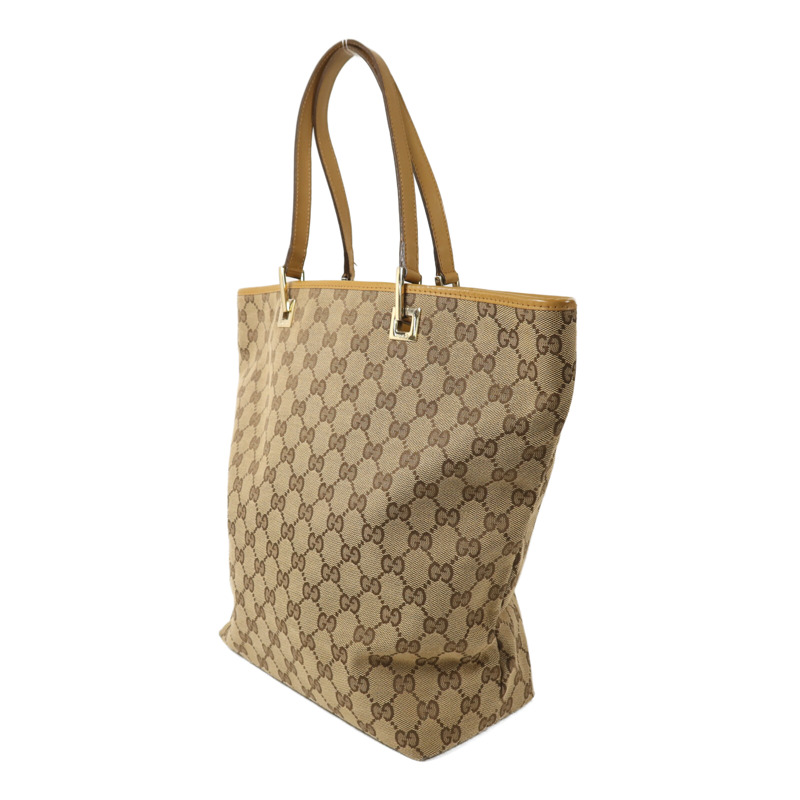 GUCCI 帆布Tote Bag金扣手挽袋-2