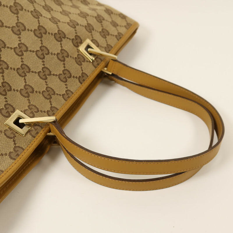 GUCCI 帆布Tote Bag金扣手挽袋-7