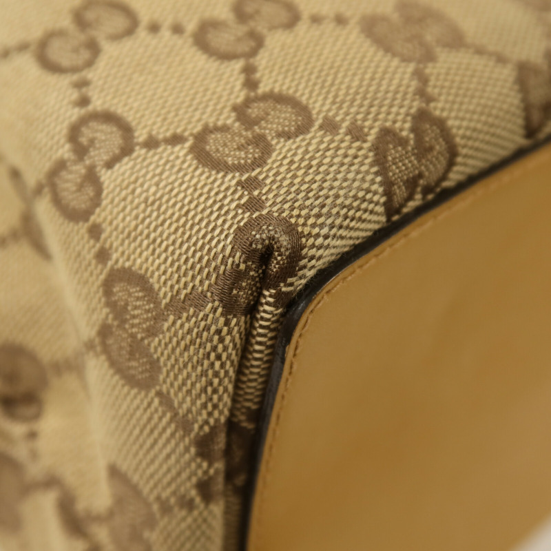 GUCCI 帆布Tote Bag金扣手挽袋-11