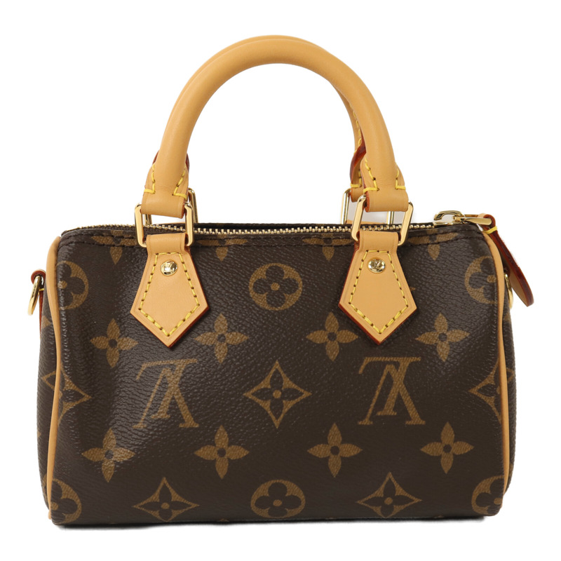 LOUIS VUITTON Monogram Nano Speedy金扣手挽肩背兩用袋-1