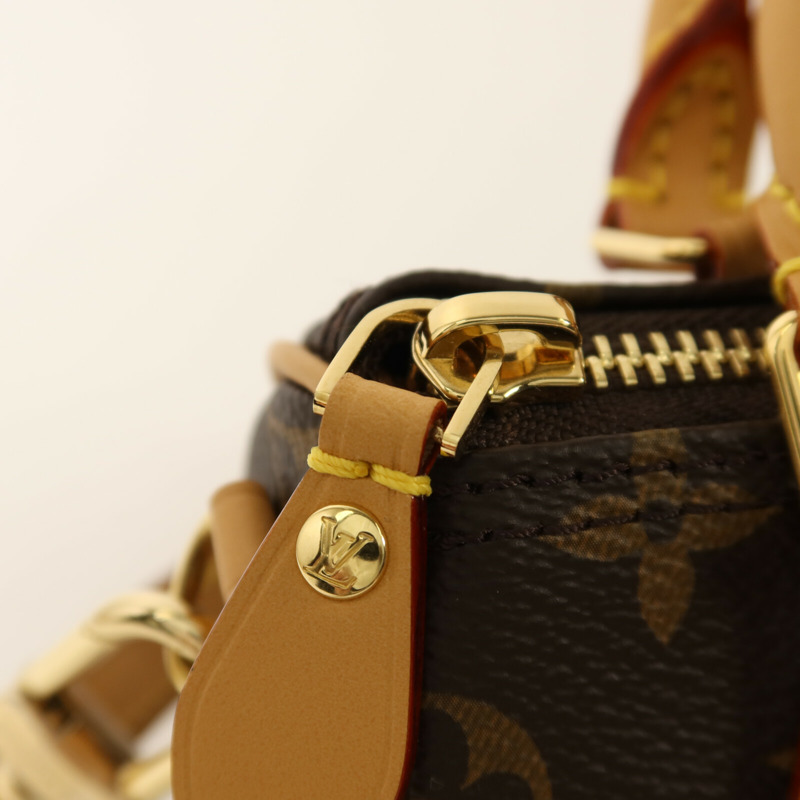LOUIS VUITTON Monogram Nano Speedy金扣手挽肩背兩用袋-9