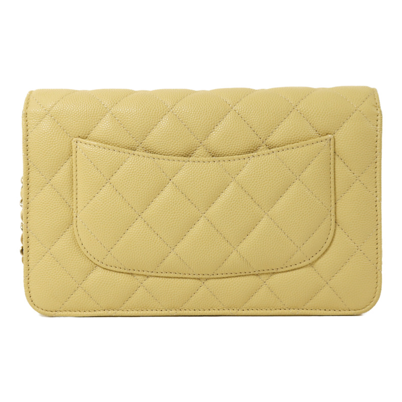 CHANEL 牛皮皮革Wallet On Chain金扣鏈帶肩背袋-1