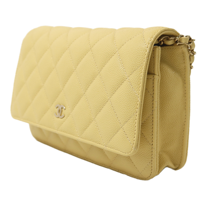 CHANEL 牛皮皮革Wallet On Chain金扣鏈帶肩背袋-2