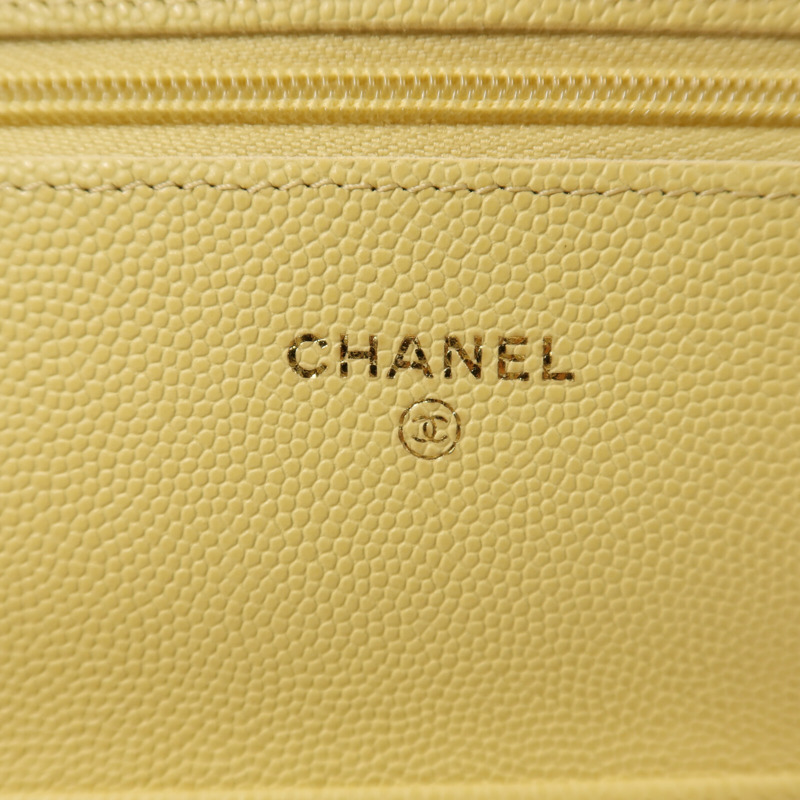 CHANEL 牛皮皮革Wallet On Chain金扣鏈帶肩背袋-6