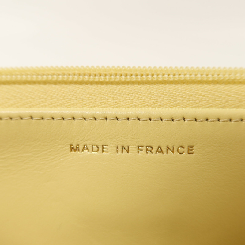 CHANEL 牛皮皮革Wallet On Chain金扣鏈帶肩背袋-7