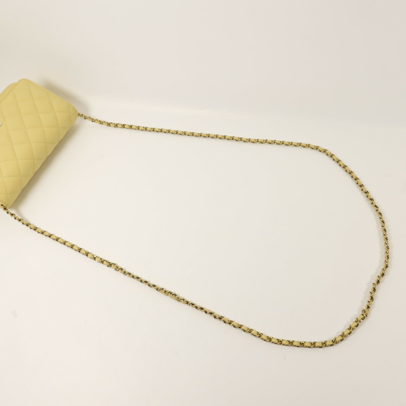 CHANEL 牛皮皮革Wallet On Chain金扣鏈帶肩背袋-9