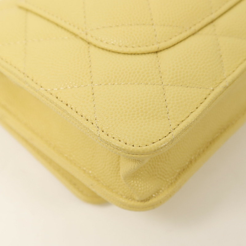 CHANEL 牛皮皮革Wallet On Chain金扣鏈帶肩背袋-15